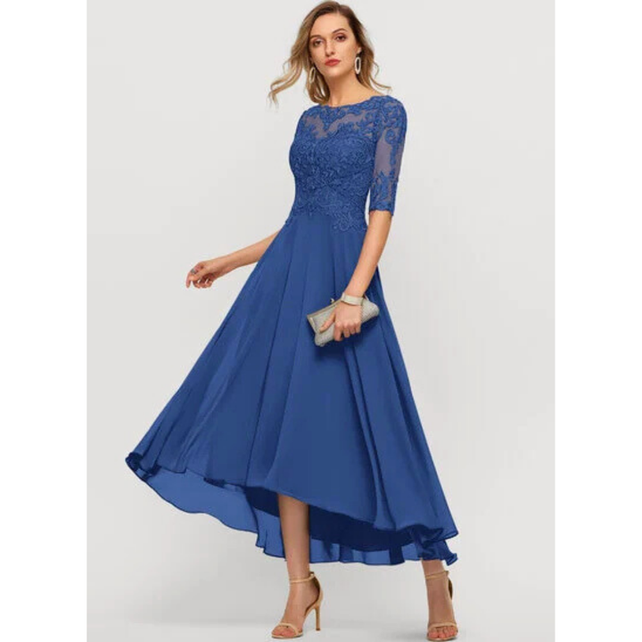 Merry | Midi Dress With Lace Sleeve