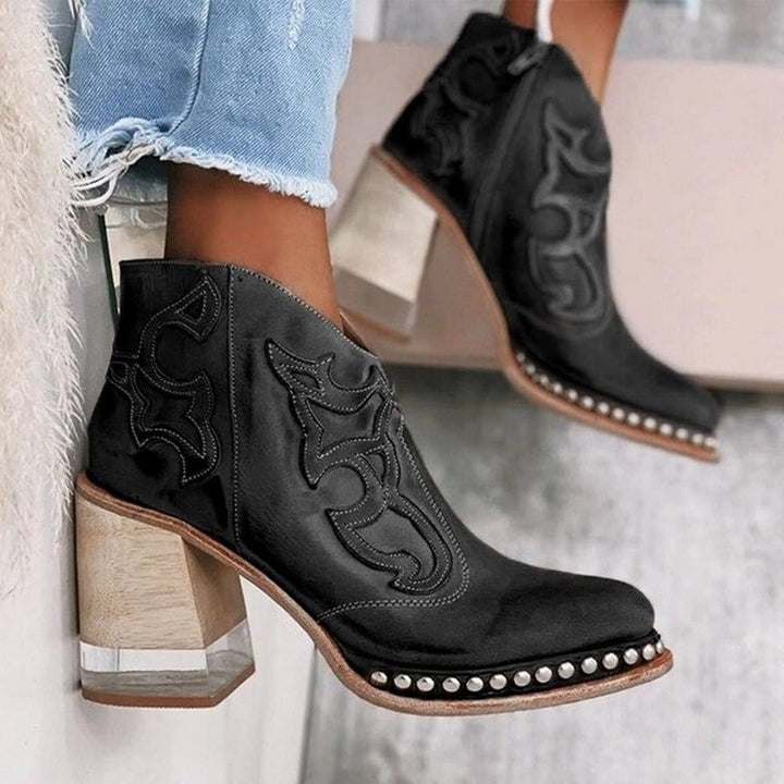 Shamcey | Sculpted Western Ankle Boots