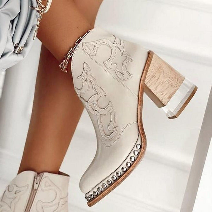Shamcey | Sculpted Western Ankle Boots