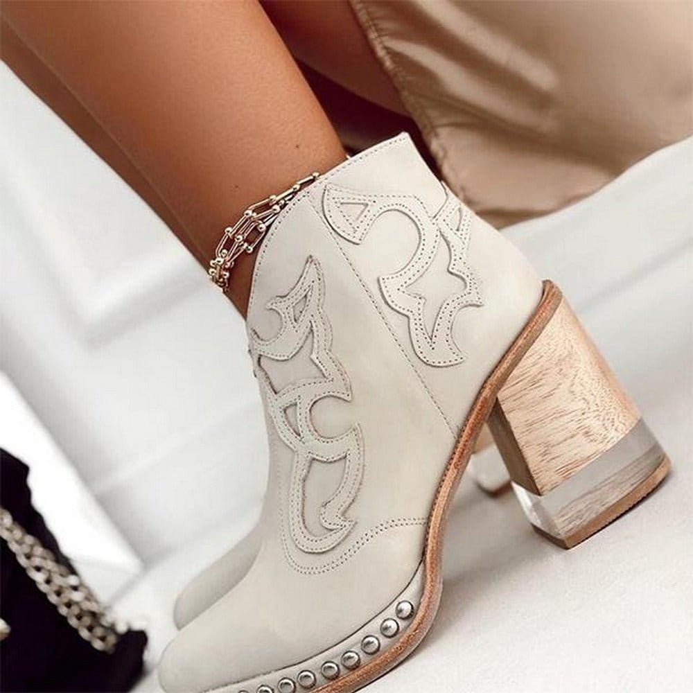 Shamcey | Sculpted Western Ankle Boots