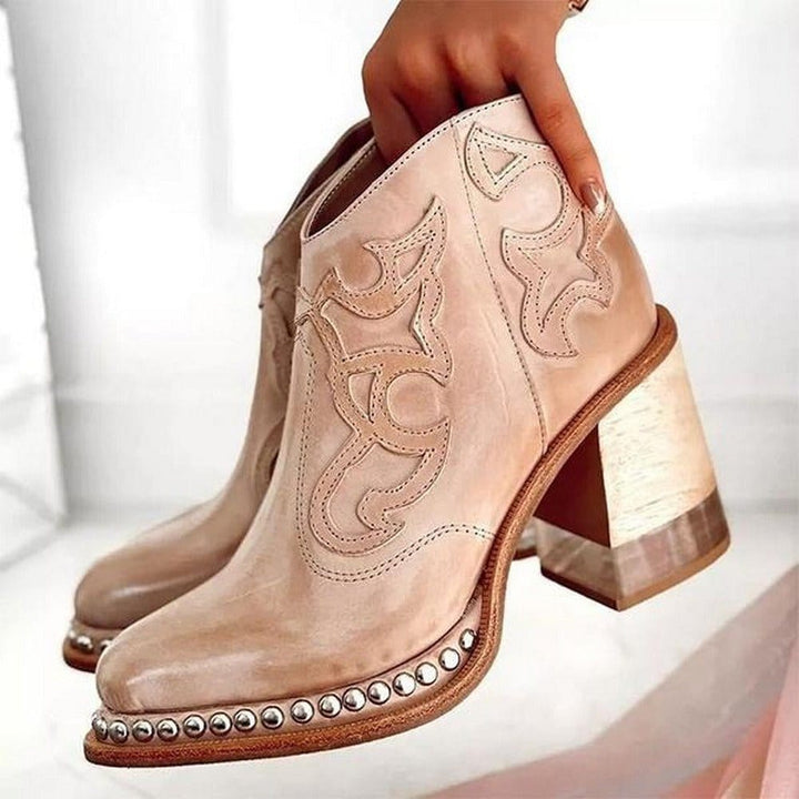 Shamcey | Sculpted Western Ankle Boots