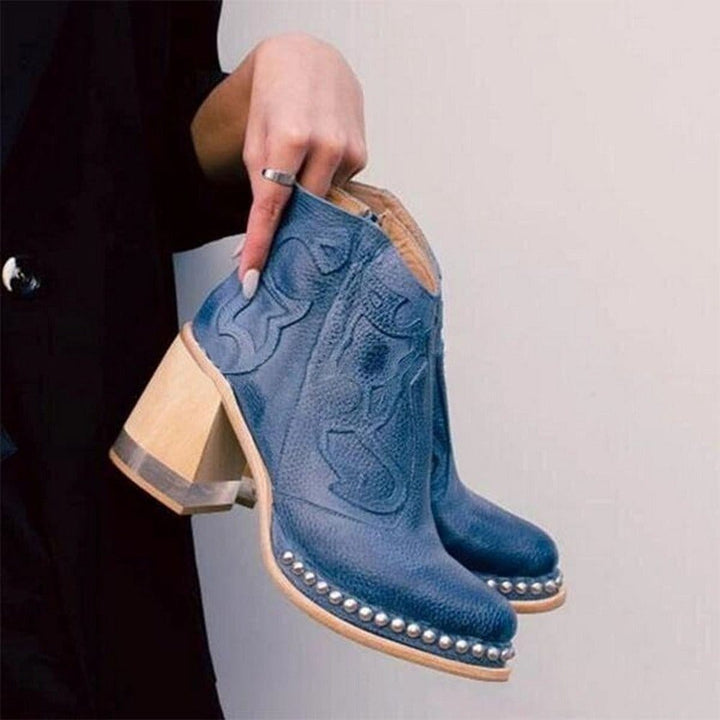 Shamcey | Sculpted Western Ankle Boots
