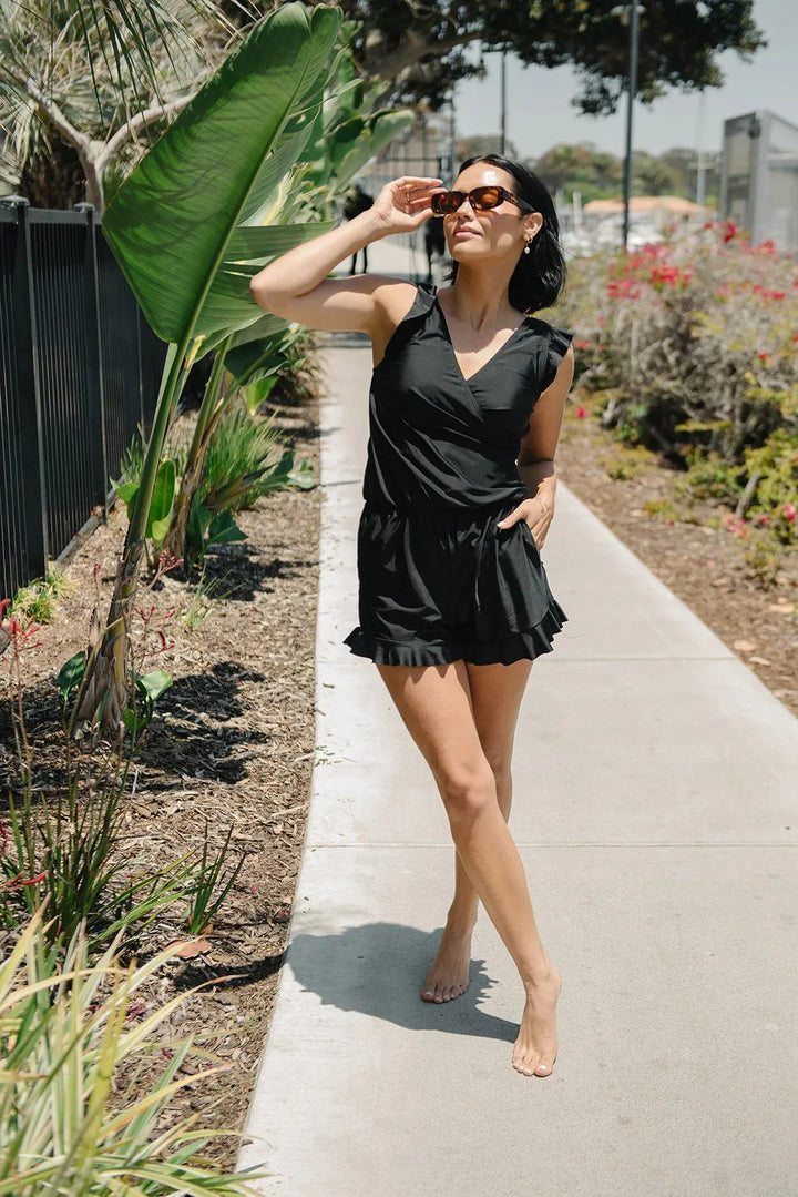 Shenna | Ruffle V-Neck Swimsuit