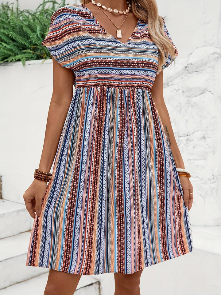 Amber | Striped Boho Style Dress