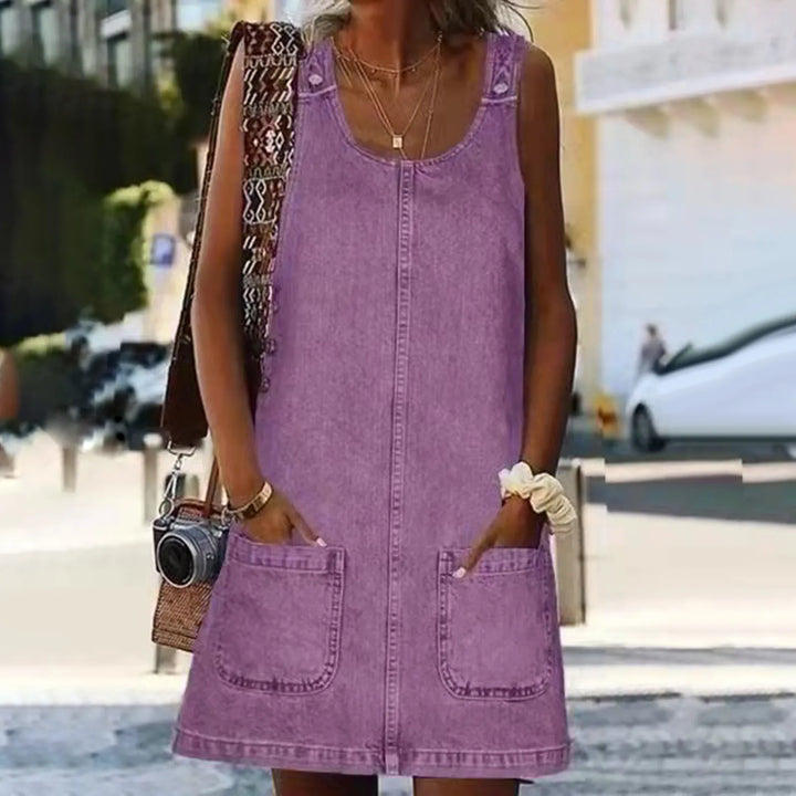 Chriseah | Comfortable Wide Shoulder Style Mini Dress