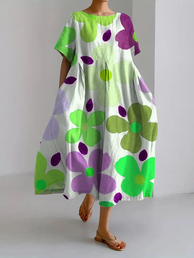 Elvina | Bold Floral Midi Dress
