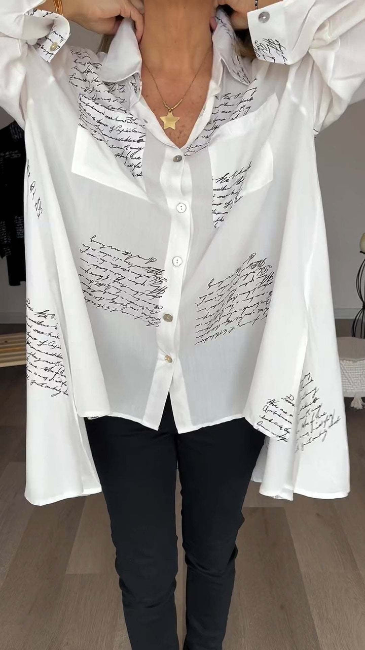 Jeanne | Printed Button-Up Blouse