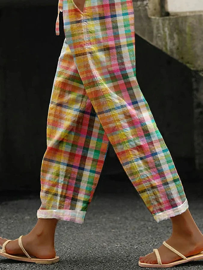 Alma | Comfortable Checkered Pants