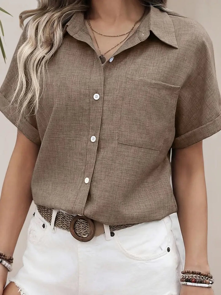 Fellise | Short Sleeve Button Shirt