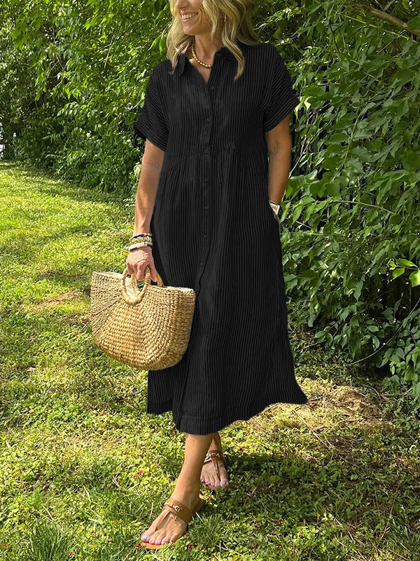 Shamon | Striped Shirt Dress
