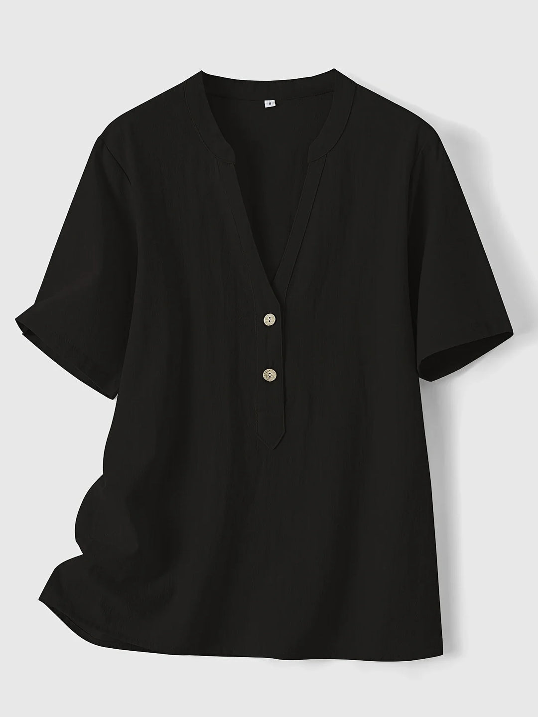 Jocelyne | Button Detail V-Neck Blouse