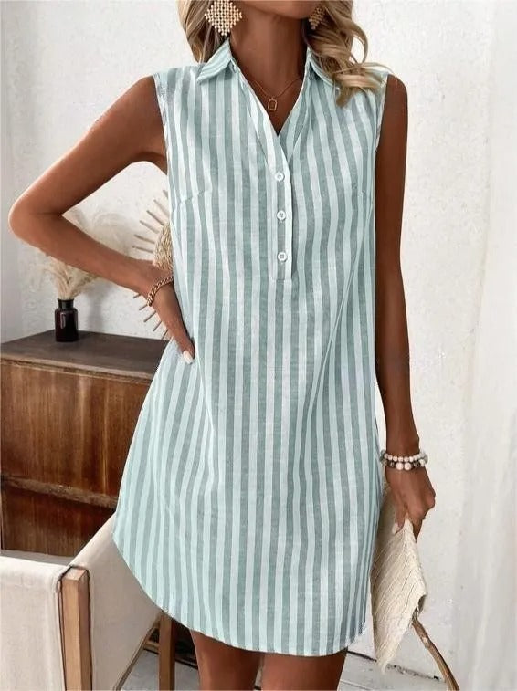 Sandrine | Striped Sleeveless Dress