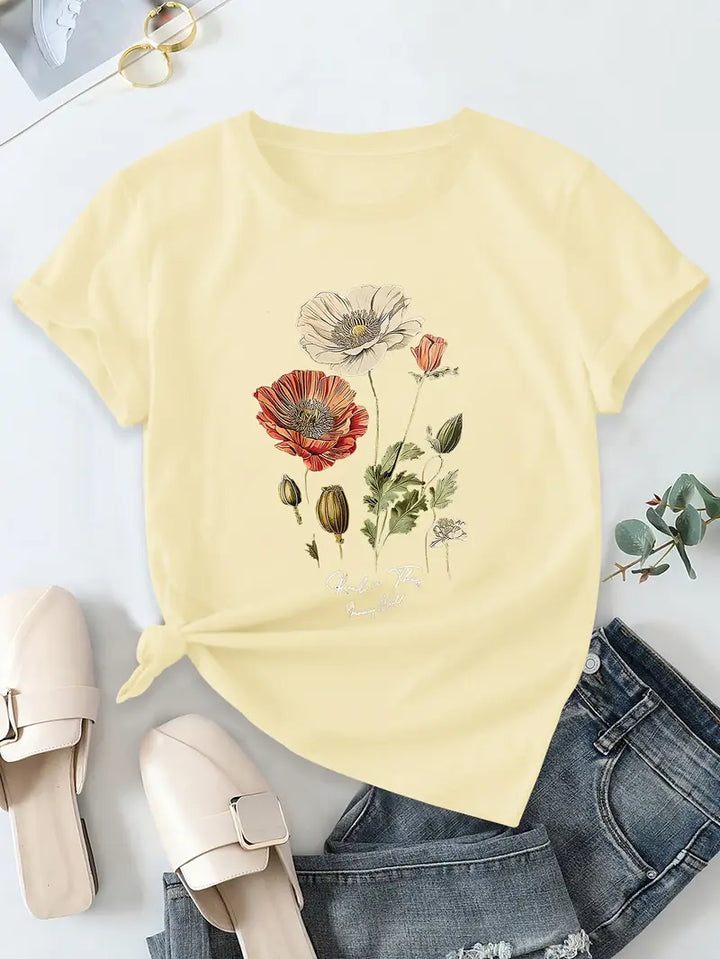 Aimee | Floral Print Tee