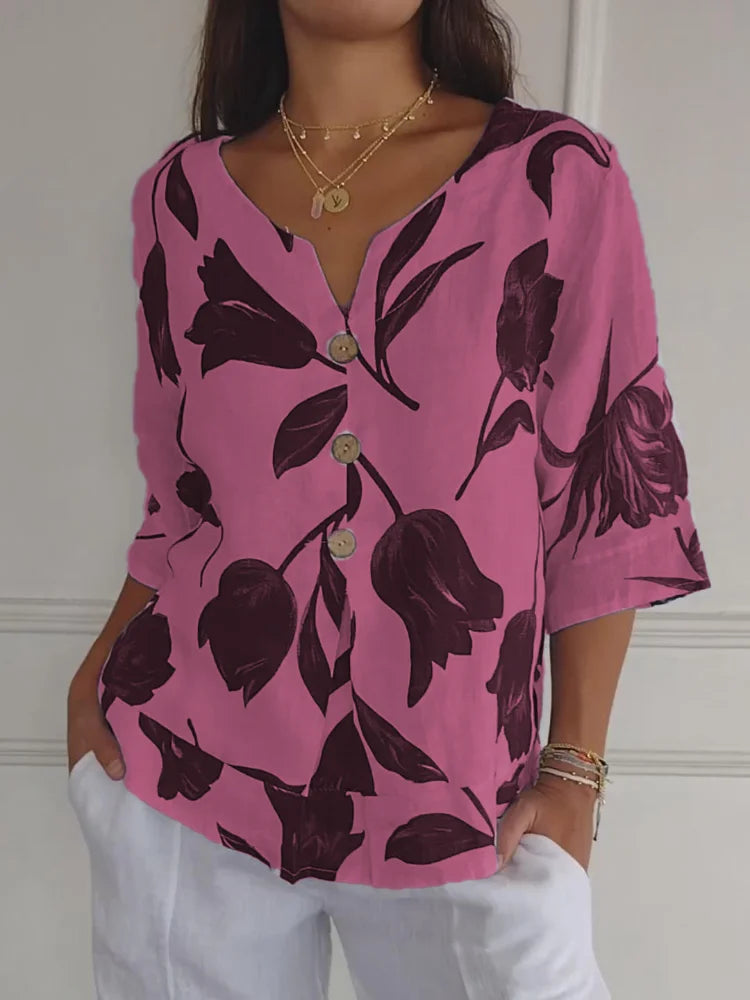 Fianna | Soft and Airy Floral Blouse