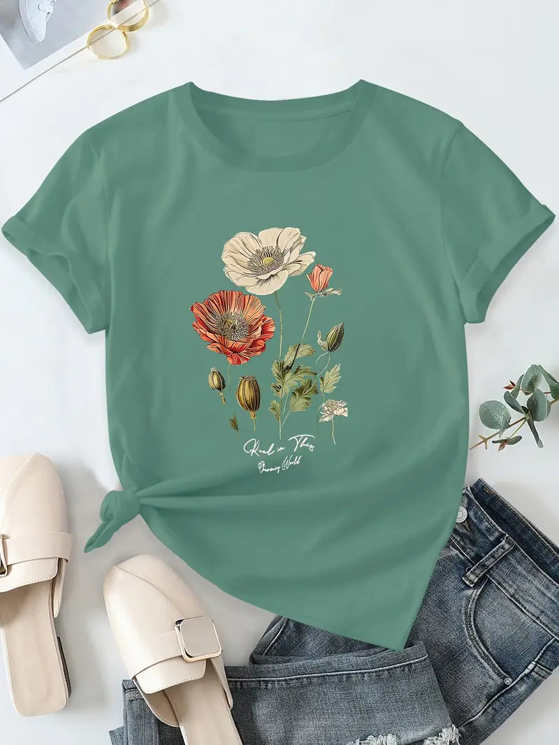 Aimee | Floral Print Tee