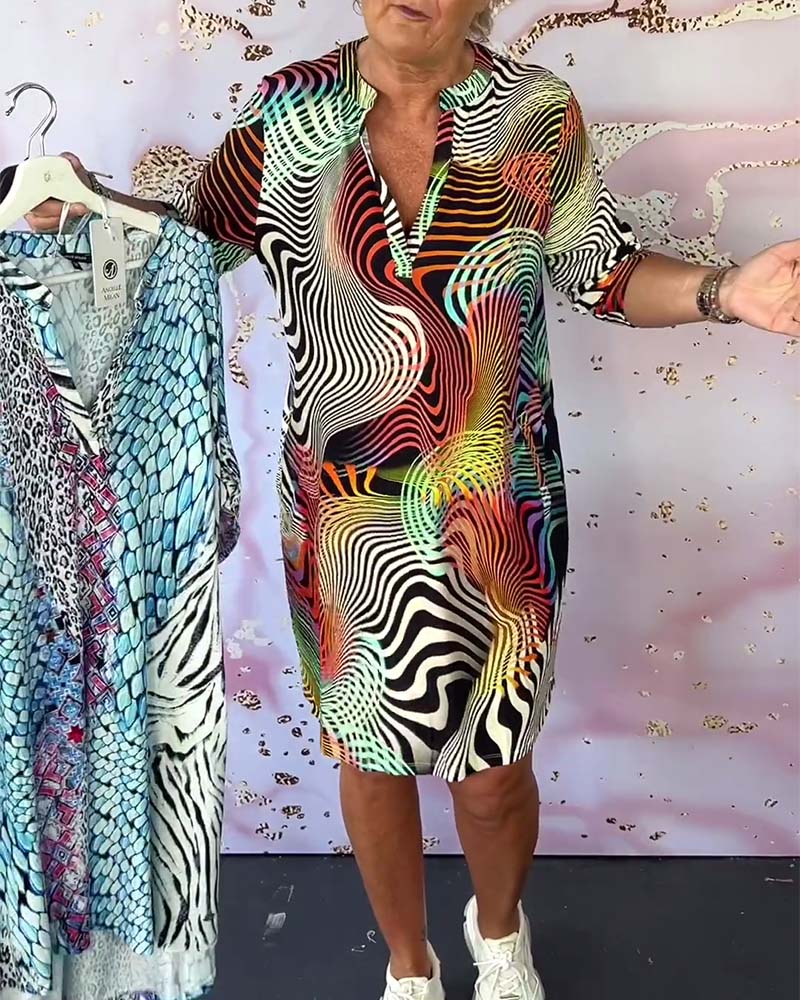 Kiara | Colorful V-Neck Dress
