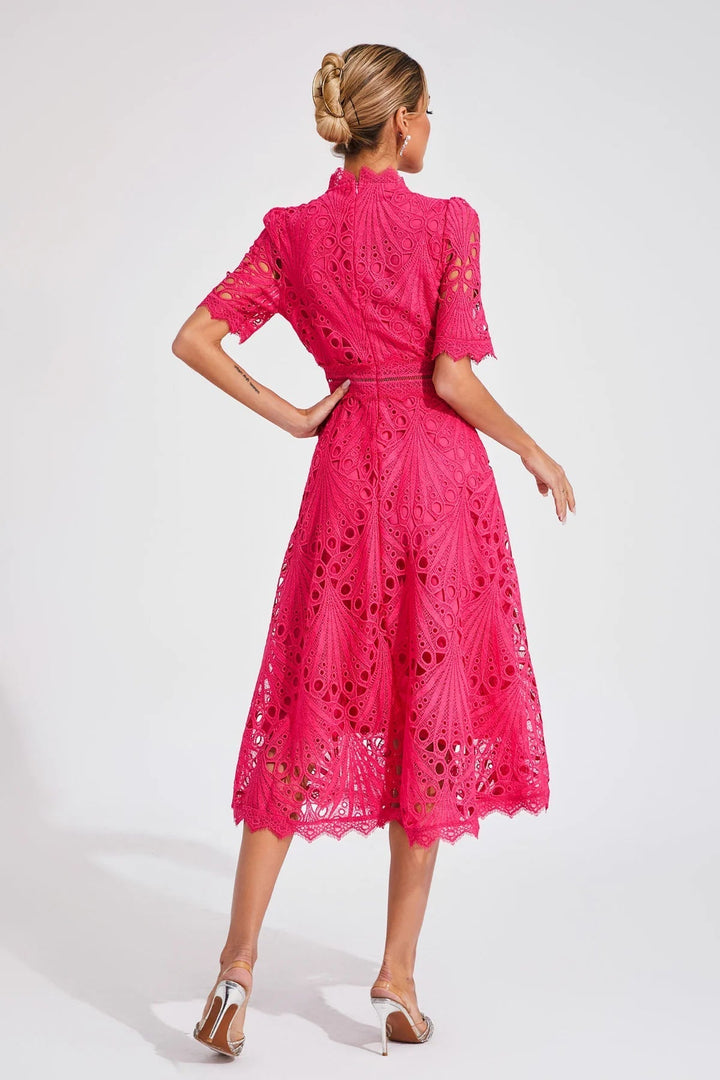 Mindy | Embroidered Short Sleeve Dress