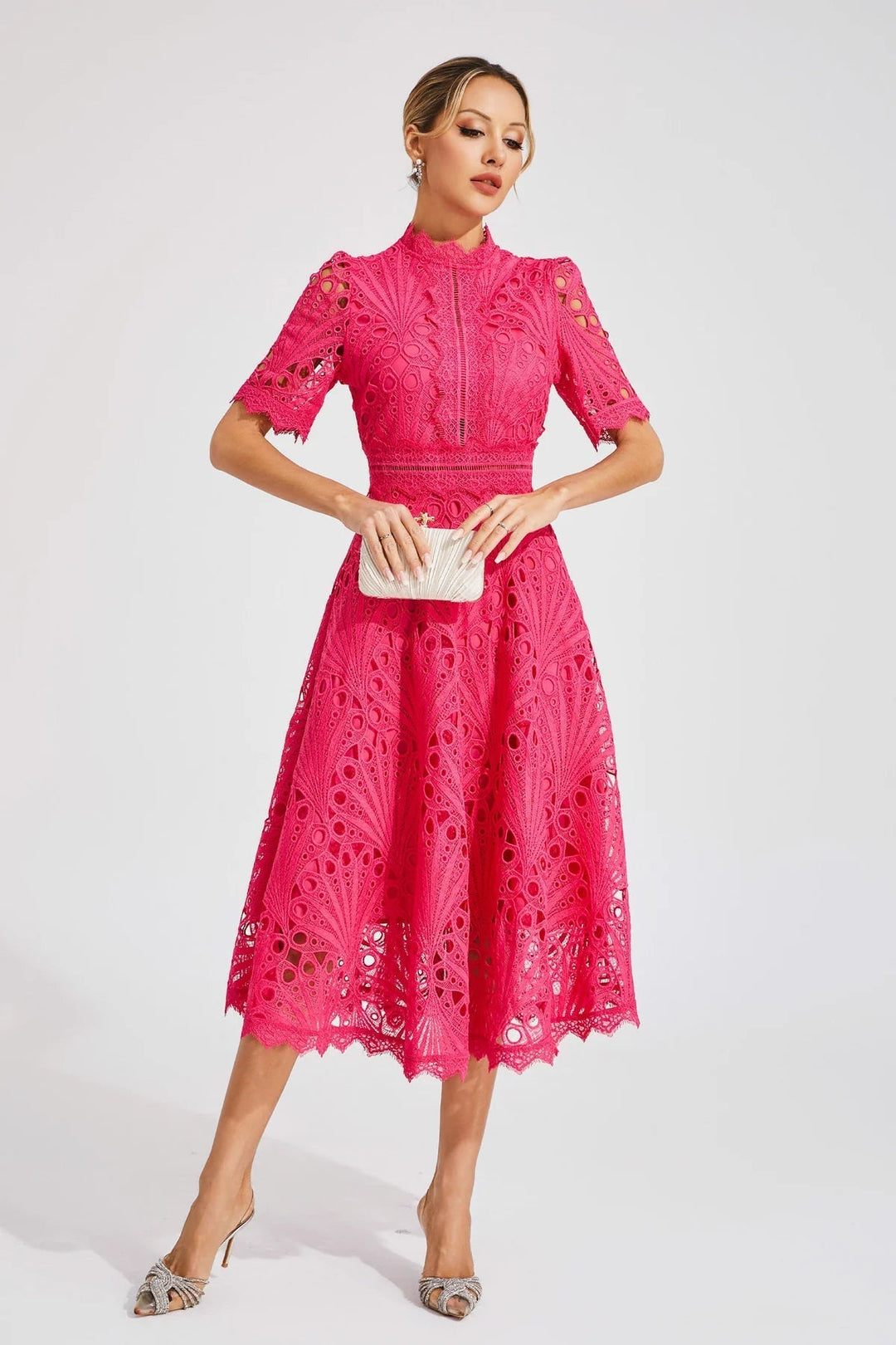 Mindy | Embroidered Short Sleeve Dress