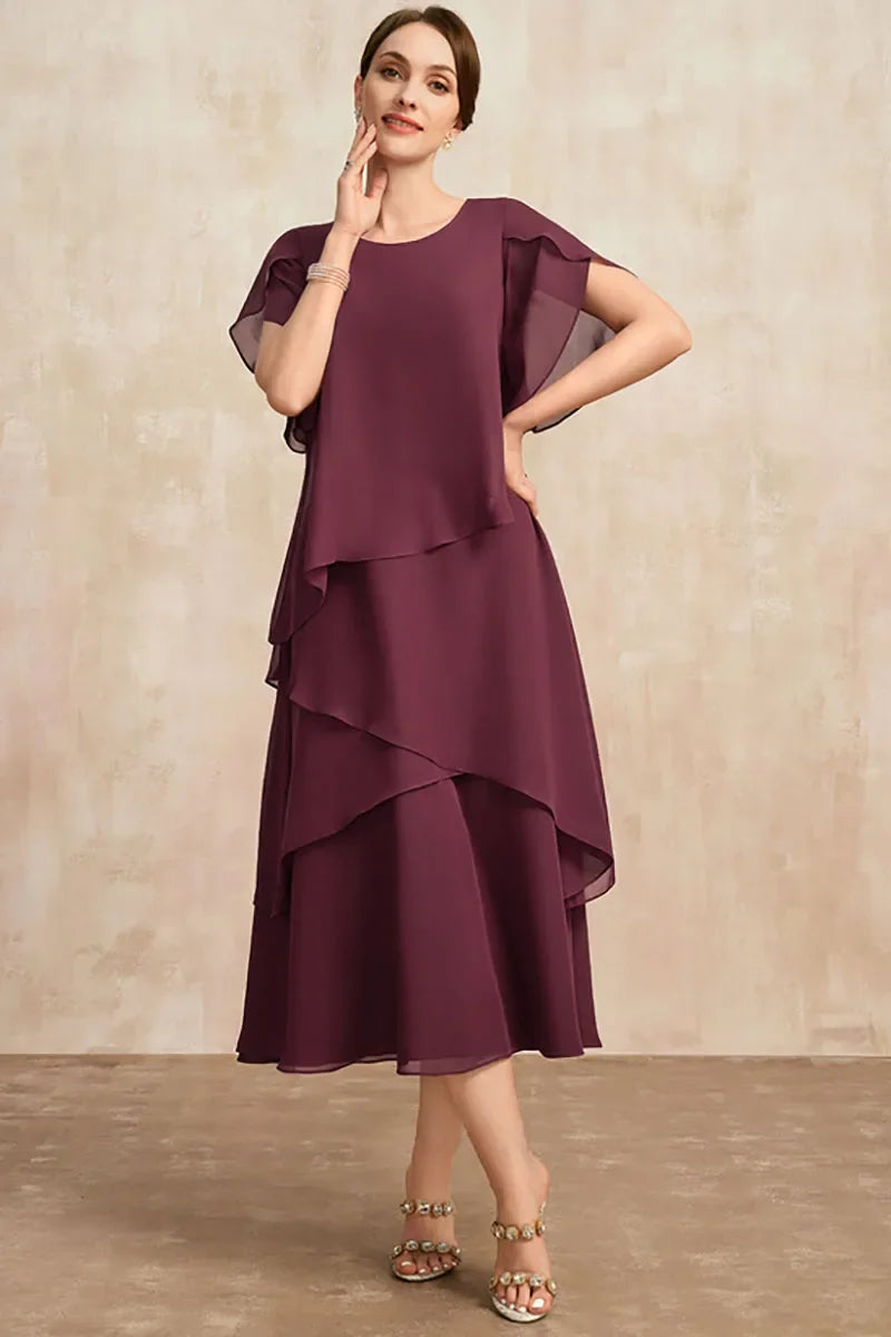 Khloe | Layered Midi Occasion Dress