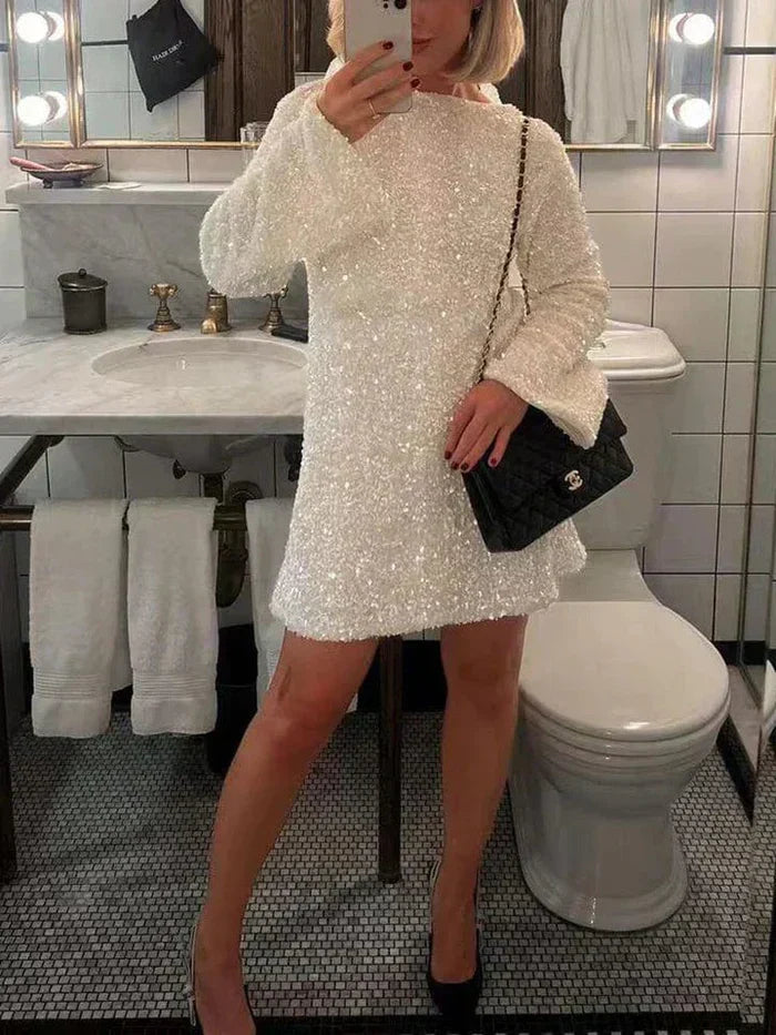 Scarlett | Glamorous Sequin Bow Dress