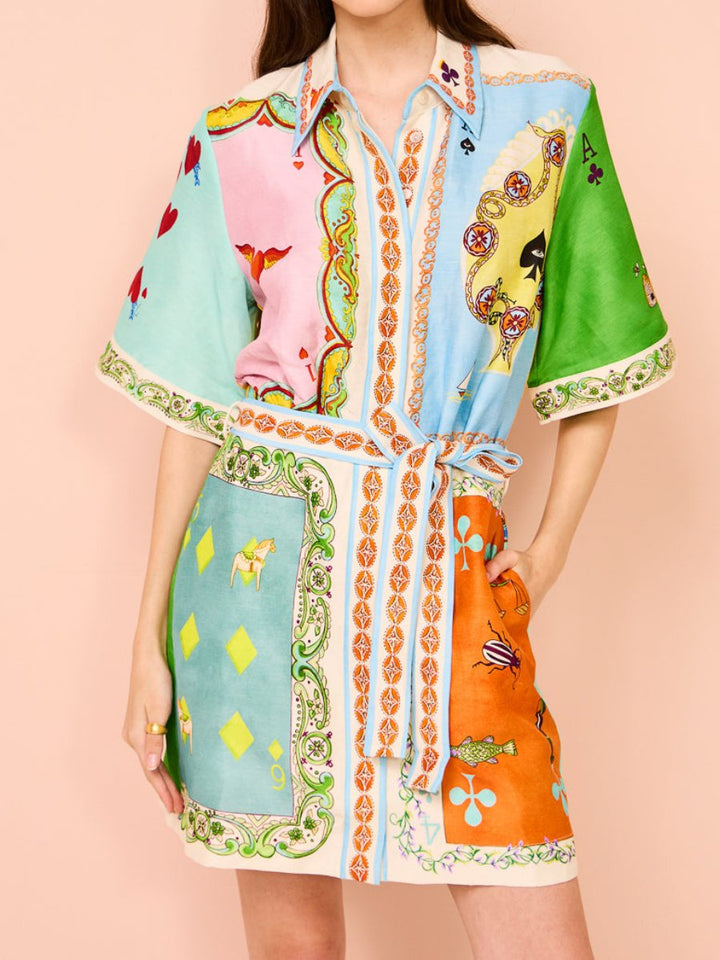 Hearty | Printed Shirt Dress