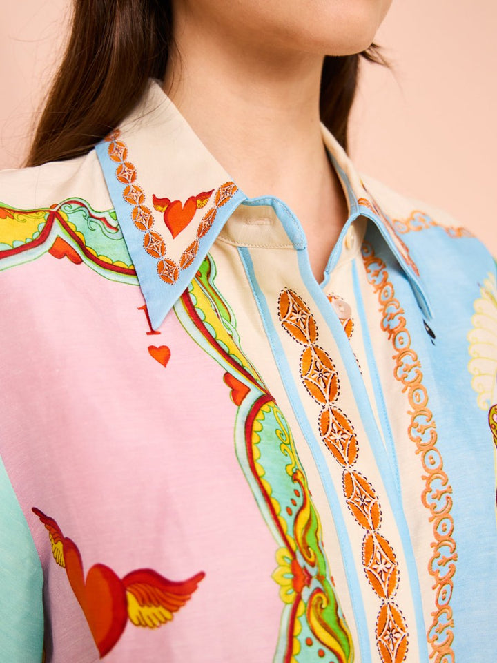 Hearty | Printed Shirt Dress