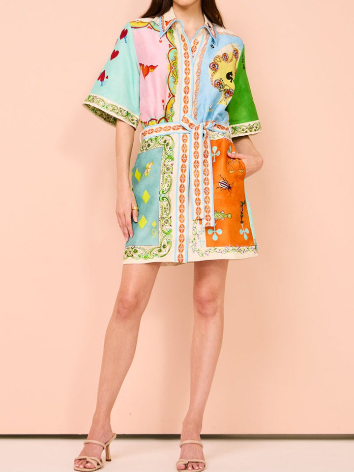 Hearty | Printed Shirt Dress