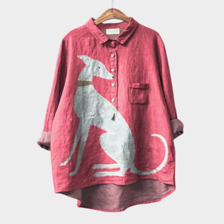 Madeleine | Dog Print Oversized Shirt