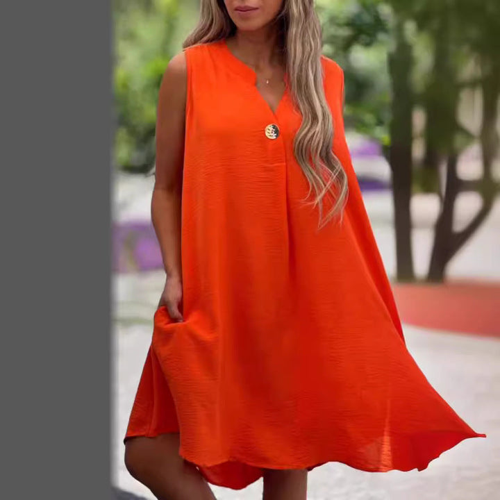 Audrey | Sleeveless V-neck Dress