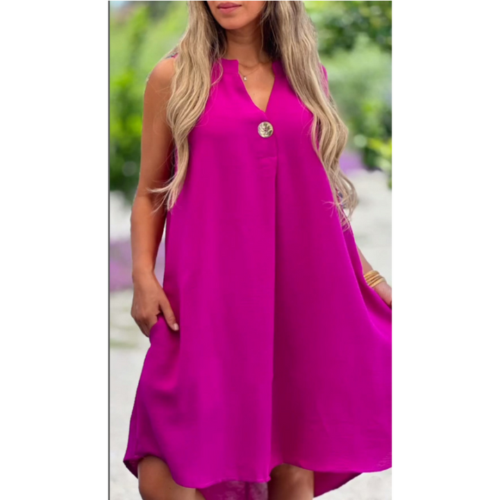 Audrey | Sleeveless V-neck Dress