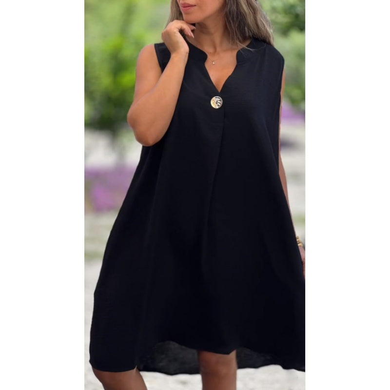 Audrey | Sleeveless V-neck Dress