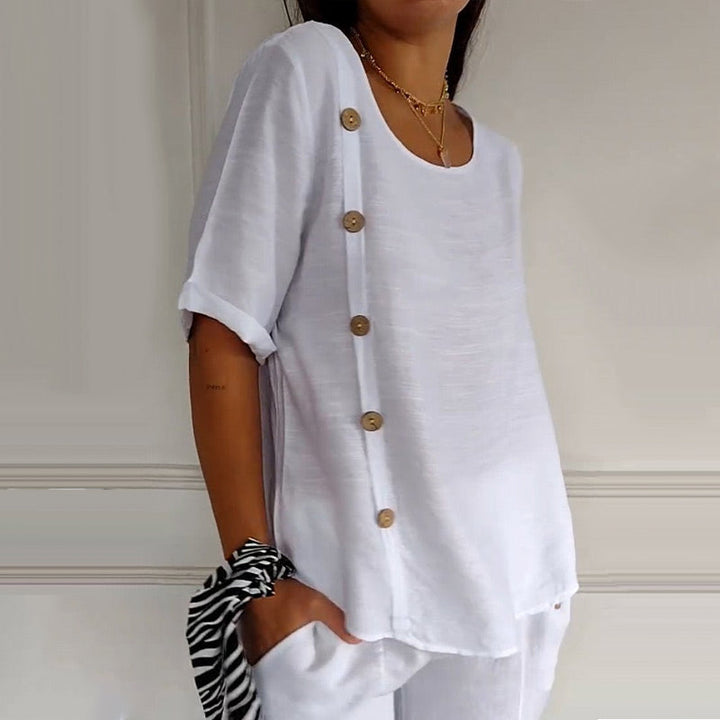 Jellian | Side Button Blouse