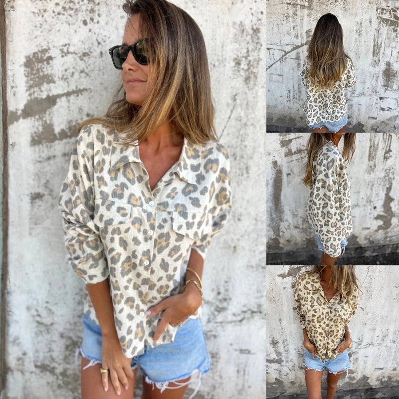 Leonor | Printed Shirt with Collar and Long Sleeves