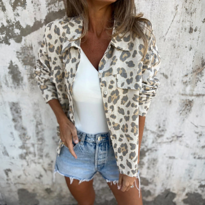Leonor | Printed Shirt with Collar and Long Sleeves