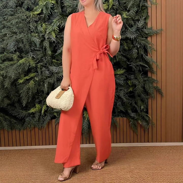 Frances | Sleeveless Wrap Jumpsuit