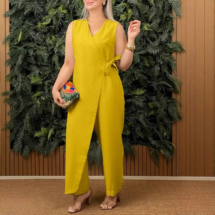 Frances | Sleeveless Wrap Jumpsuit