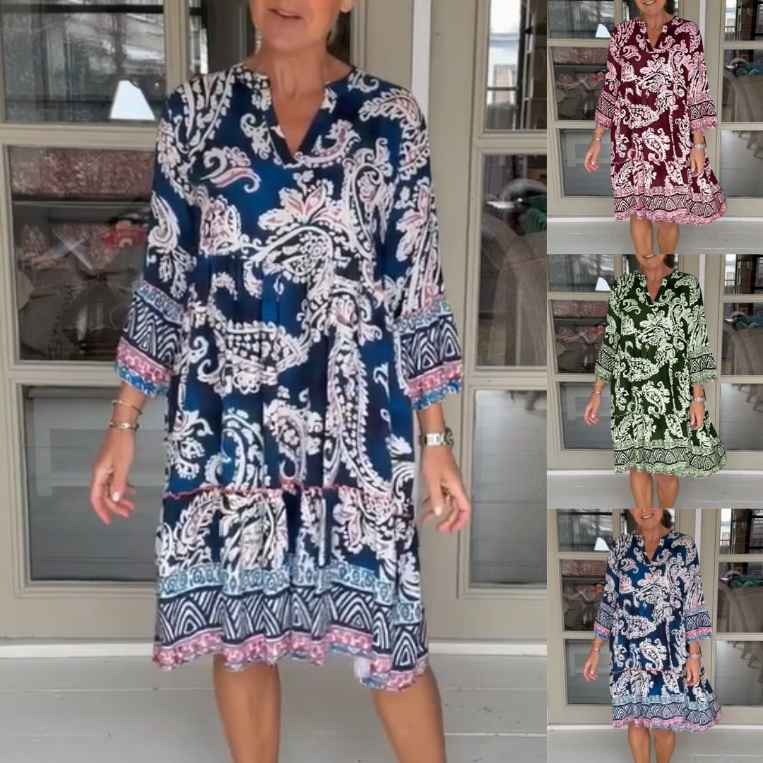 Irica | V-Neck Floral Dress