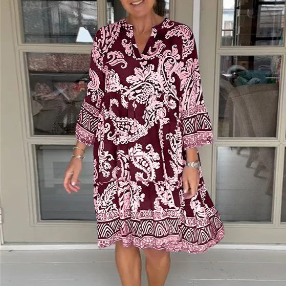 Irica | V-Neck Floral Dress