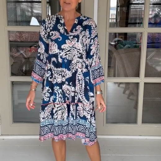 Irica | V-Neck Floral Dress