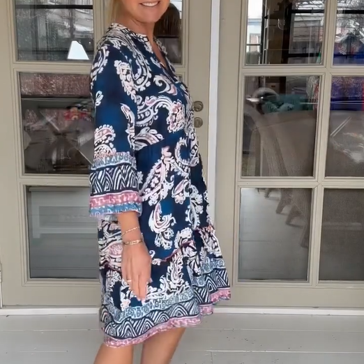 Irica | V-Neck Floral Dress