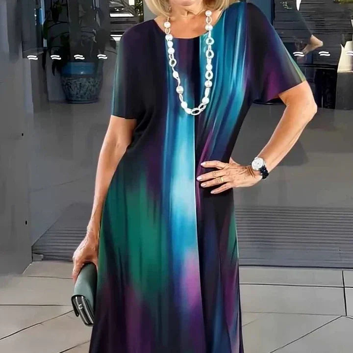 Dollie | Women's Pleated Dress with Color Blocks