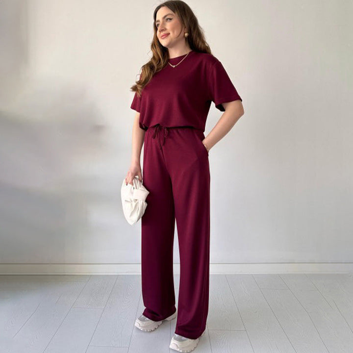 Nyla | Casual Top and Drawstring Pants Set